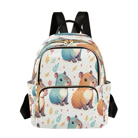 9187 Cute Capybar Small Backpack Purse Travel Bag Lightweight Shoulder Bag main image 4